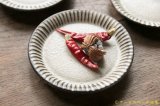 画像: 小倉夏樹　灰粉引　鎬リム平豆皿【アソート作品】