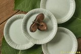 画像: 小倉夏樹　青磁　鎬リム平豆皿【アソート作品】