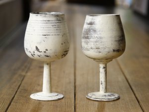 画像: 大澤哲哉　ワイングラス　白　Wine glass white