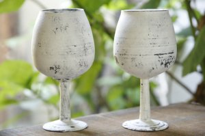 画像: 大澤哲哉　ワイングラス　白　Wine glass white