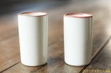 画像: 大園篤志　コップ　白に赤茶