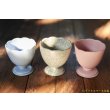 画像2: 大園篤志　脚付盃　輪花　ブルー／墨貫入／ピンク (2)