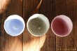 画像4: 大園篤志　脚付盃　輪花　ブルー／墨貫入／ピンク (4)