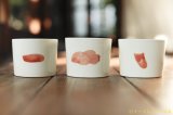 画像: 大園篤志　そば猪口　絵付　赤茶