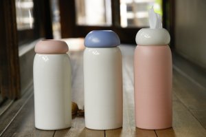 画像: 大園篤志　ティッシュケース　ピンクと白／白とブルー／白とピンク
