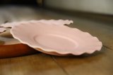 画像: 大園篤志　ピンク　花リム皿　小 【アソート作品】