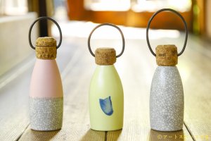 画像: 大園篤志　塩壺　ピンクと墨貫入／イエローに瑠璃／墨貫入