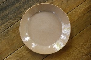 画像: 大園篤志　リム皿　赤はだ
