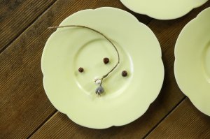画像: 大園篤志　輪花皿　八　小　イエロー【アソート作品】