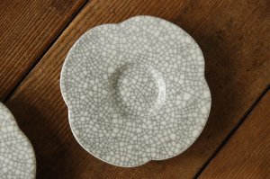 画像: 大園篤志　豆輪花皿　四　墨貫入【アソート作品】