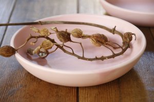 画像: 大園篤志　6寸浅平鉢　ピンク【アソート作品】
