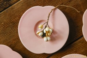 画像: 大園篤志　豆輪花皿　二　ピンク【アソート作品】