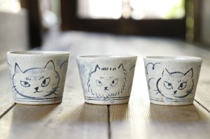 画像: 須賀文子　ねこカップ