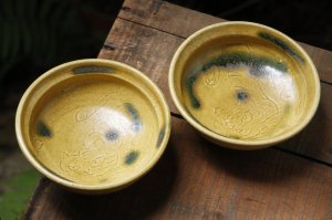 画像: 須賀文子　黄瀬戸カレー皿