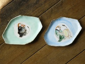 画像: 田川亞希　雀囃子皿