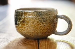 画像: 高力芳照　備前引出コーヒーカップ