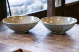 画像: 寺村光輔　並白釉　呉須　６．５寸鉢