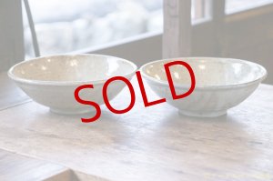 画像: 寺村光輔　並白釉　呉須　６．５寸鉢