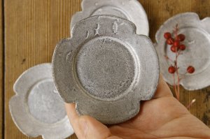 画像: 塚本友太　花豆皿　銀　【アソート作品】
