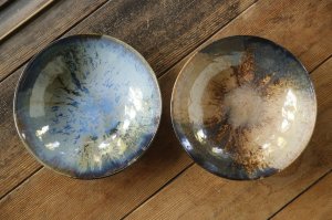 画像: 内村宇博　六寸鉢　アオ／アメ