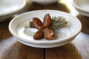 画像: 八木橋昇　粉引マット　手塩皿【アソート作品】