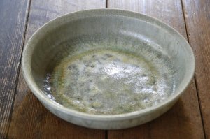 画像: 八木橋昇　古灰釉　7寸ドラ鉢