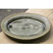 画像1: 八木橋昇　茶ビードロ　楕円リム皿 (1)
