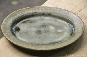 画像: 八木橋昇　茶ビードロ　楕円リム皿
