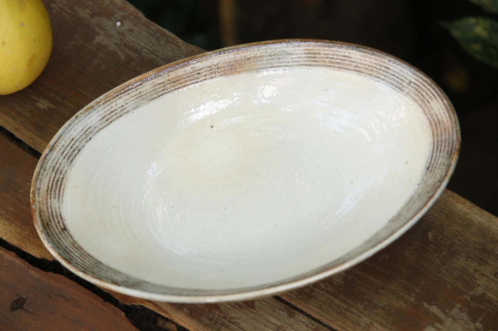 画像5: 古谷浩一　渕荒横彫　楕円深皿（中）【アソート作品】 (5)