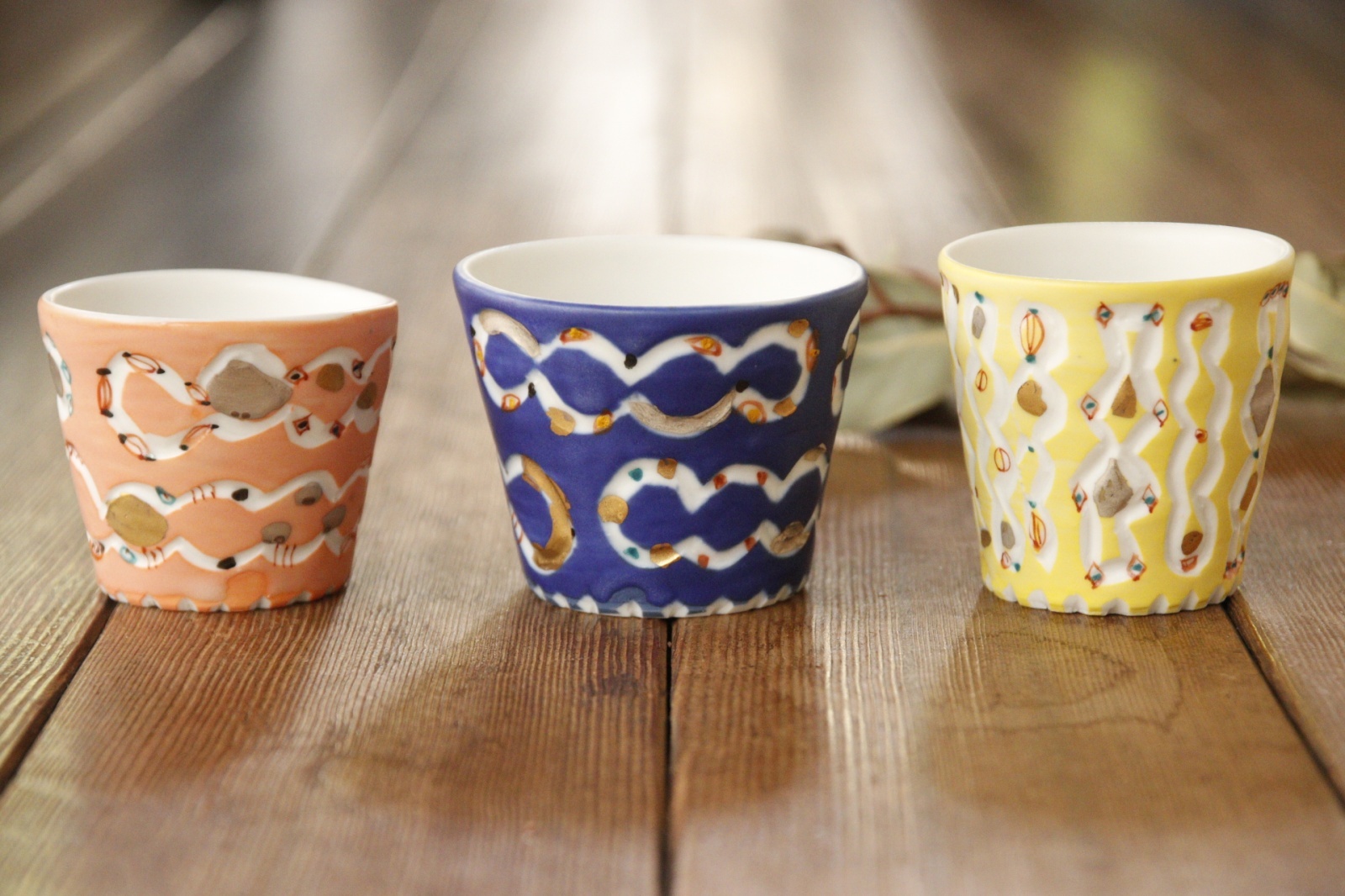 画像1: 浜坂尚子　手彫りカップ (1)