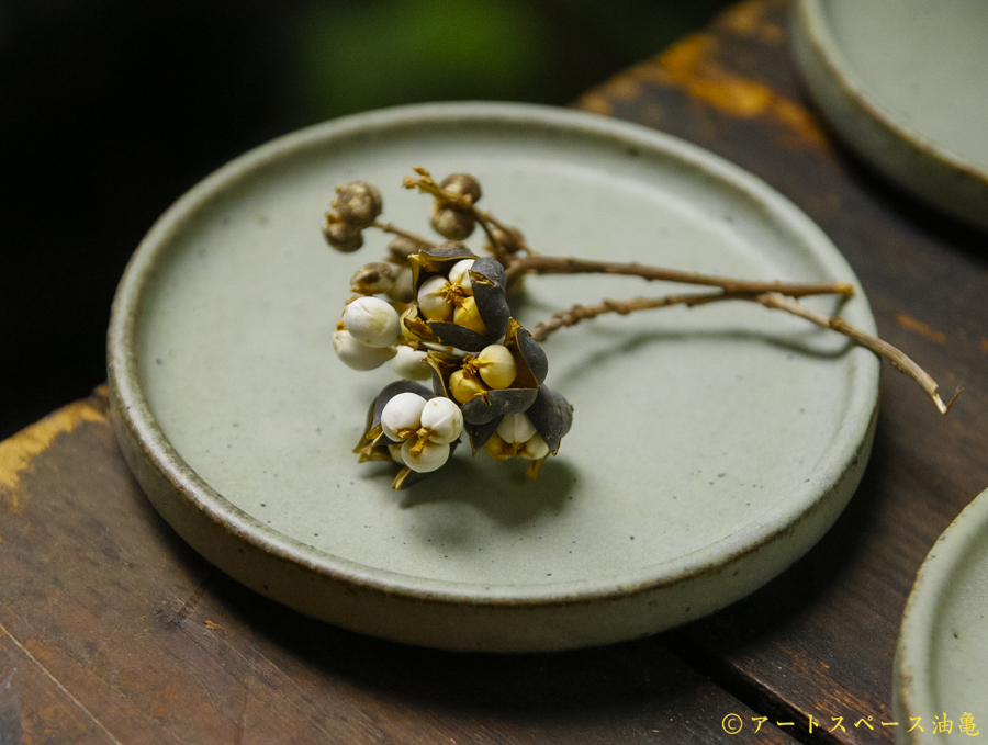 画像2: 長谷川哲也　小皿　11cm　緑青【アソート作品】 (2)