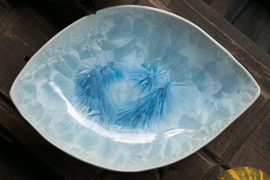 間美恵 亜鉛華結晶 葉鉢皿 －作家もの陶器・うつわ・アートの通信販売