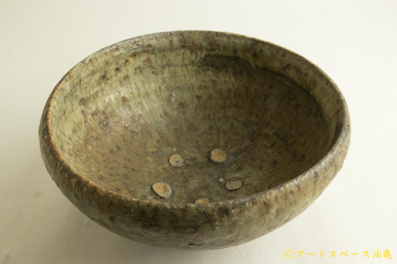 画像2: 加地学「白化粧　灰釉　銅釉　　鉢」 (2)