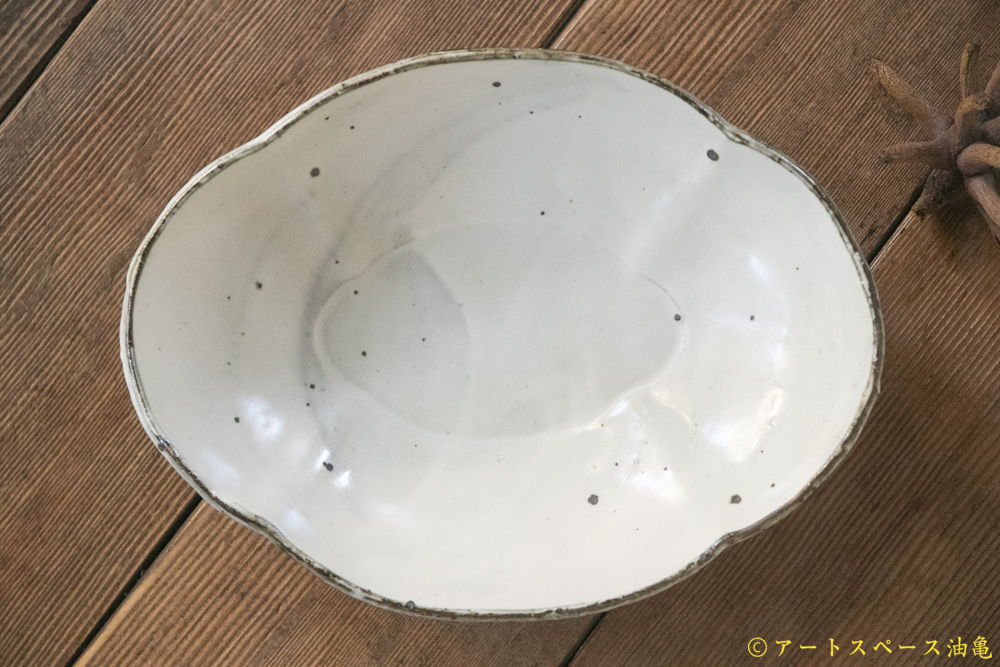 画像4: 加藤祥孝　粉引　6.5寸木瓜鉢 (4)