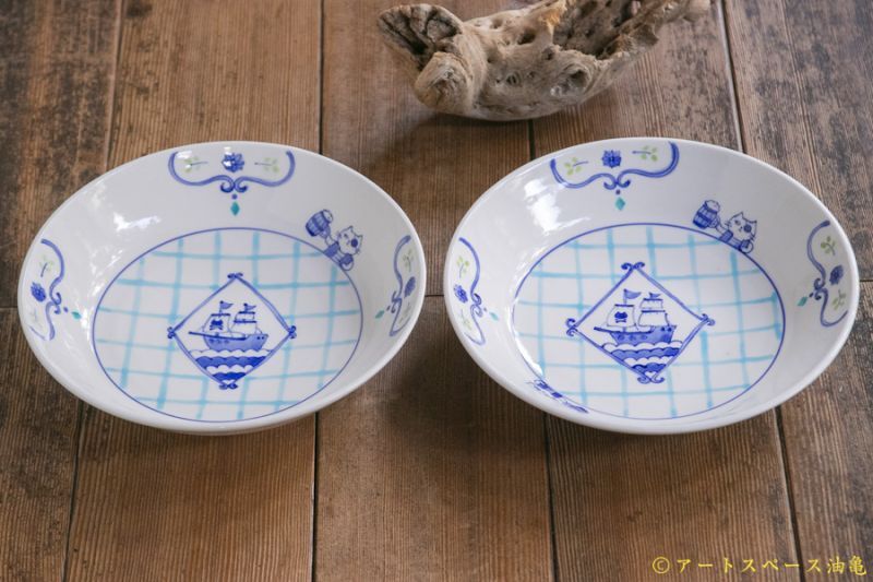 画像2: 喜多代京子 　海賊ねこ　カレー皿 (2)
