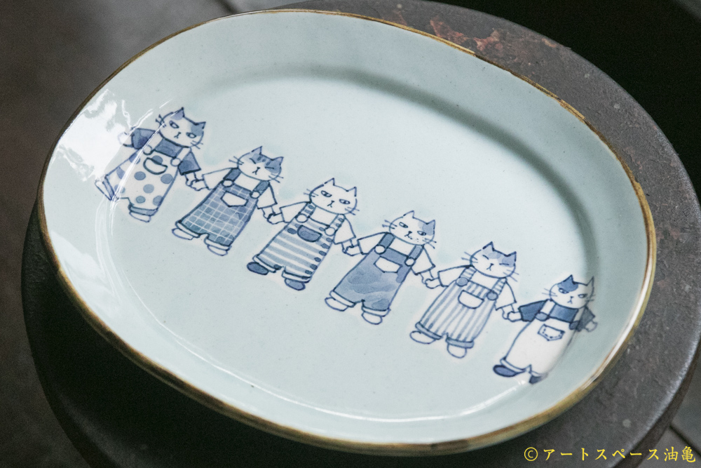 画像2: 喜多代京子 　楕円中皿 (2)