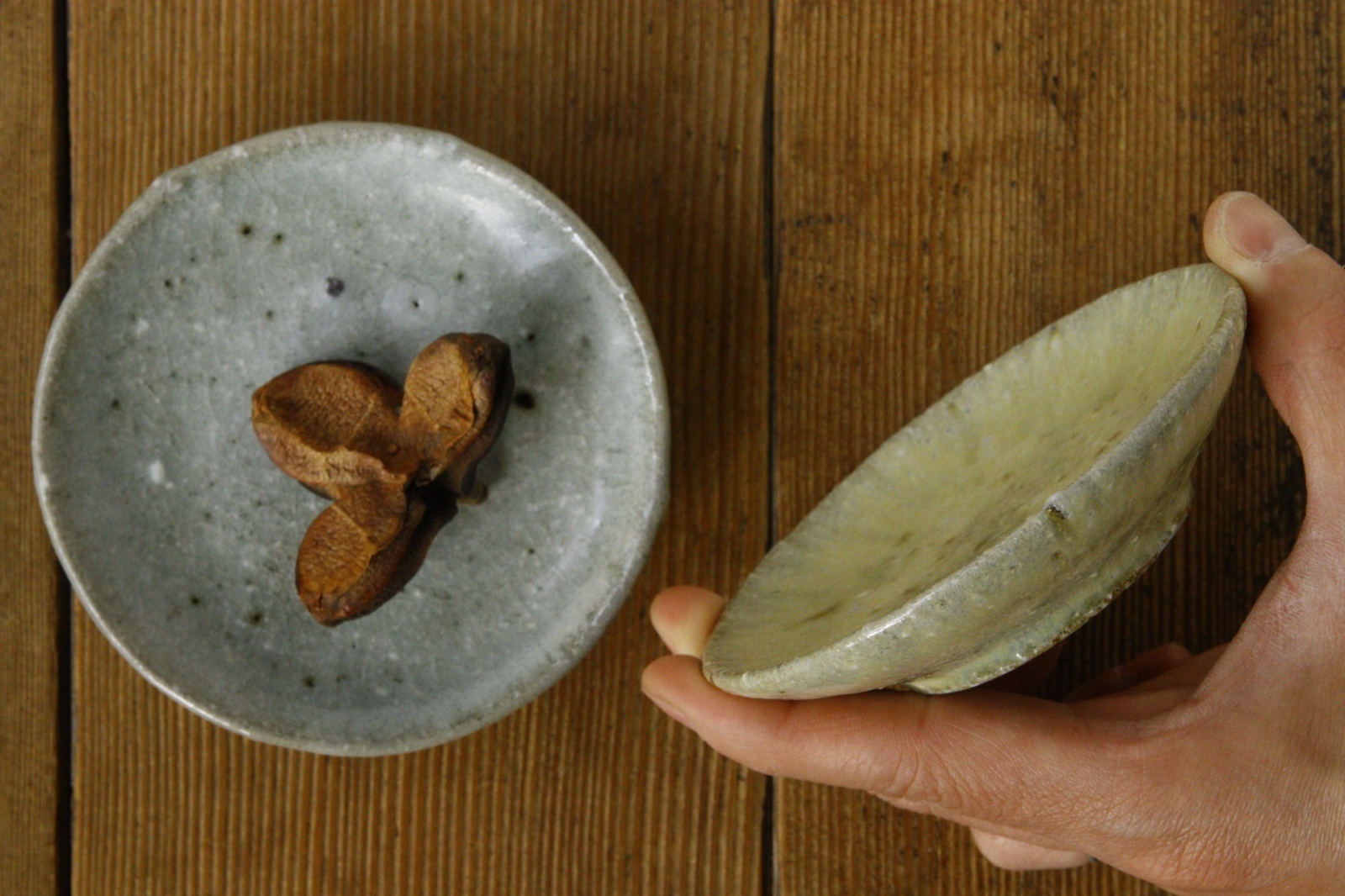 画像4: 三好敦子　灰釉　豆皿 (4)