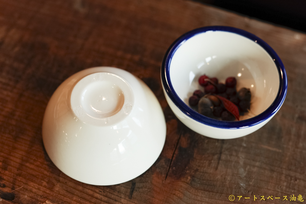 画像3: 大園篤志　アイスカップ　白に瑠璃【アソート作品】 (3)