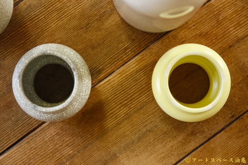 画像8: 大園篤志　ティッシュケース　墨貫入／白とイエロー (8)