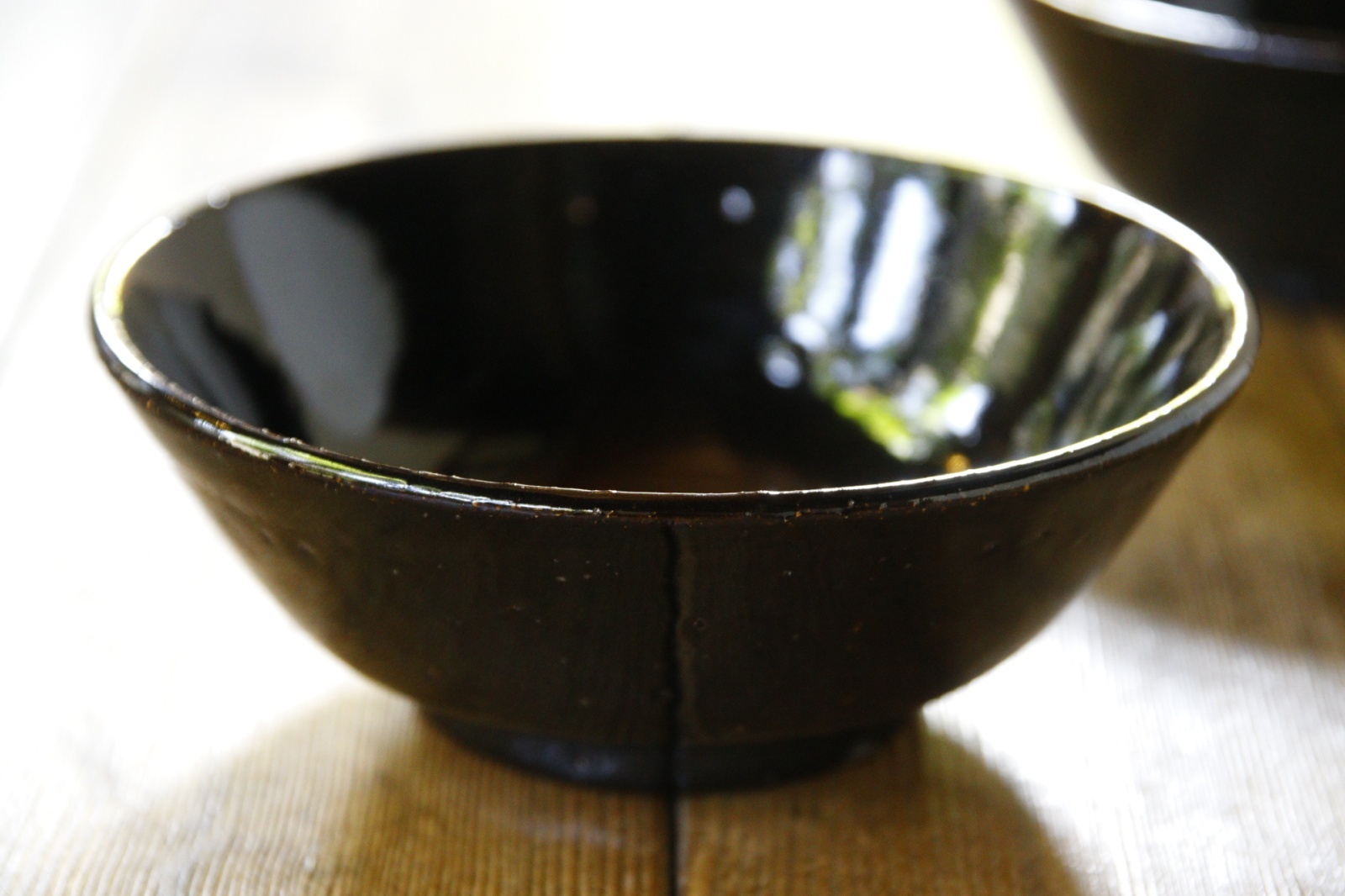 画像2: 大園篤志　粥碗　鉄黒【アソート作品】 (2)
