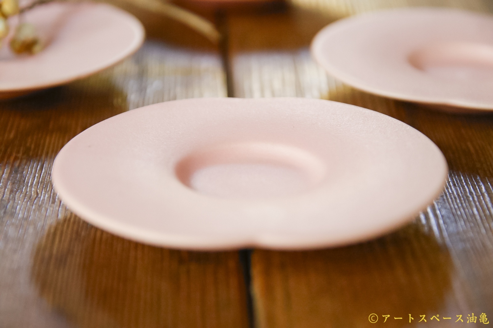 画像3: 大園篤志　豆輪花皿　二　ピンク【アソート作品】 (3)