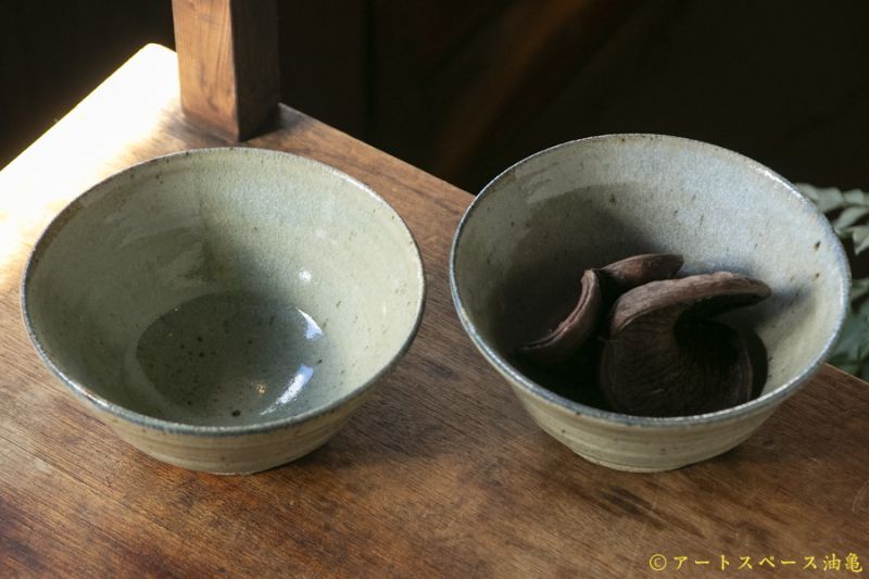 画像2: 寺村光輔　並白釉　呉須　麺鉢（薪） (2)