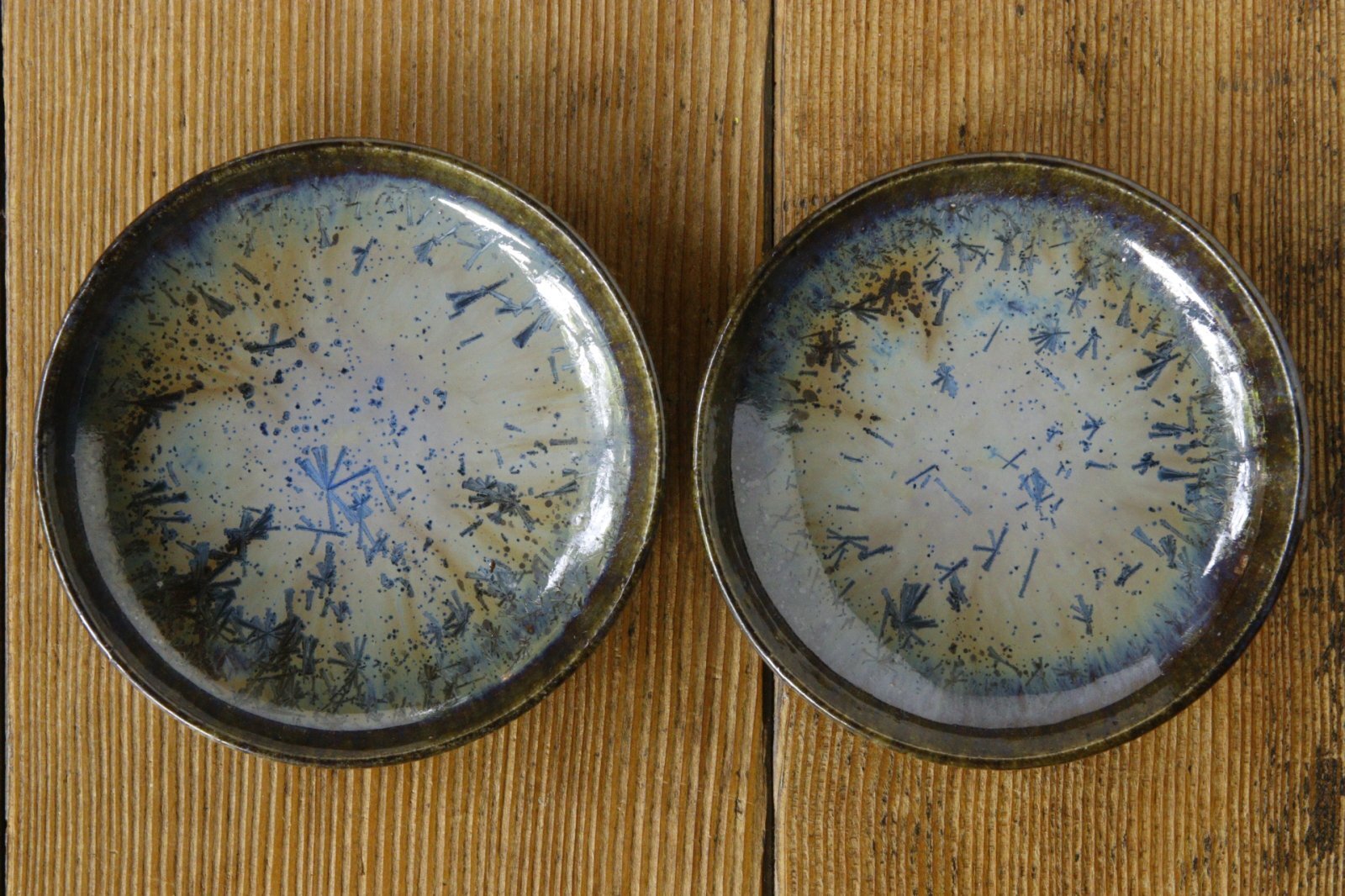 画像1: 内村宇博　豆皿　濃青 (1)